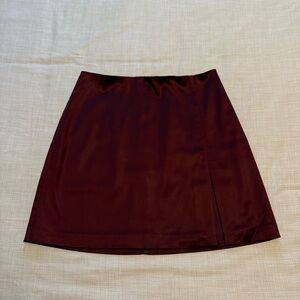 Aritzia Sunday Best Burgundy Mini Skirt
